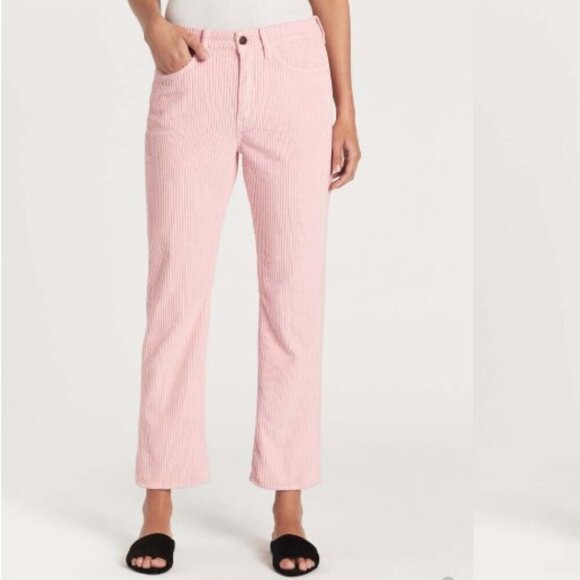 M.i.h. Jeans Denim - M.i.h. Jeans Pink Daily Drop Corduroy Crop Straight Leg Pant Size 31